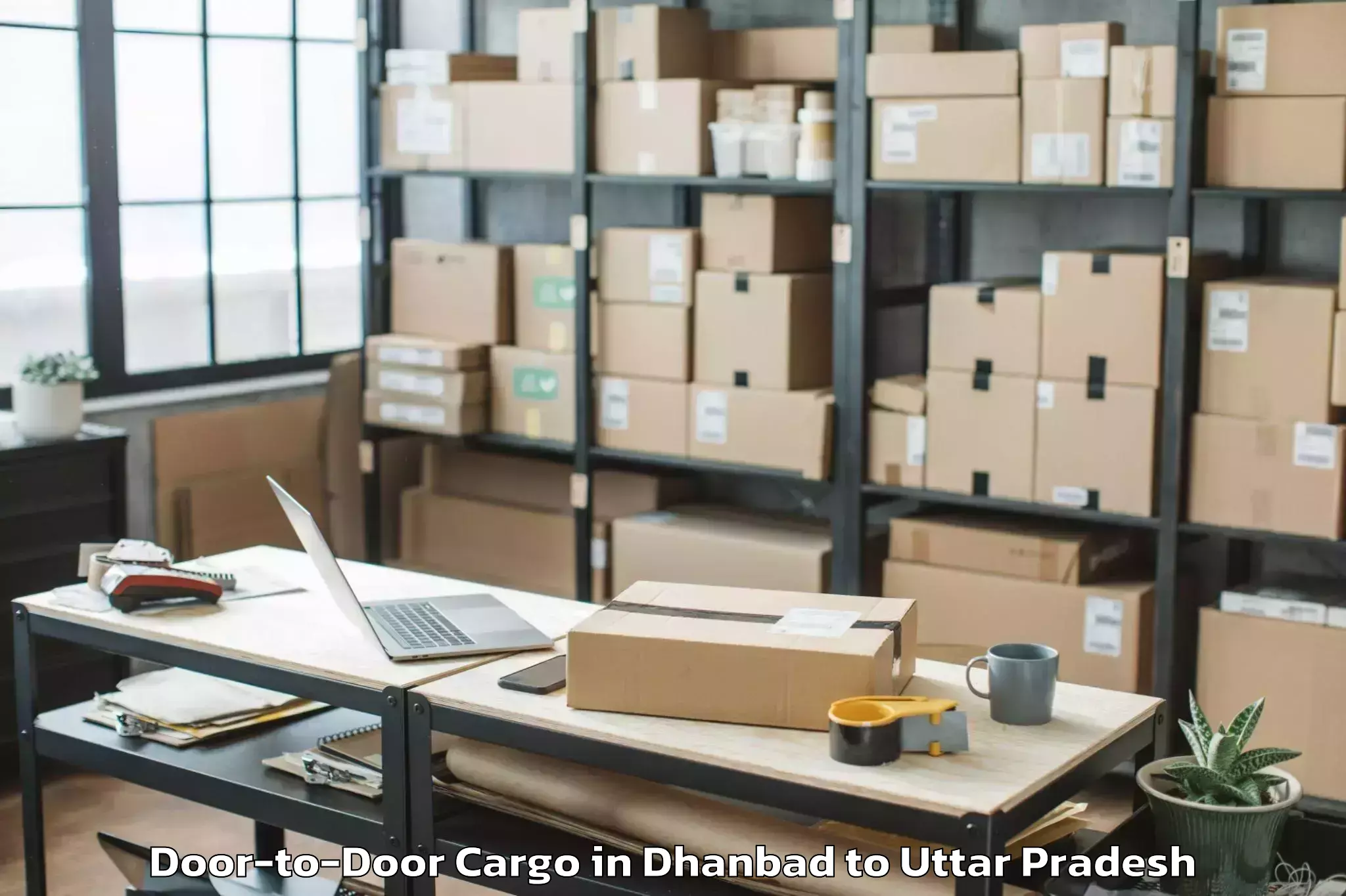 Leading Dhanbad to Robertsganj Door To Door Cargo Provider